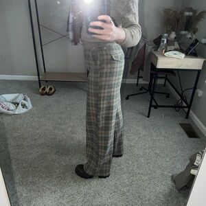 American Eagle Outfitters Women's Plaid Green Pants